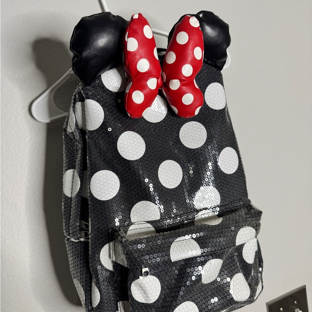Disney Polka Dot Minnie Backpack with Bow